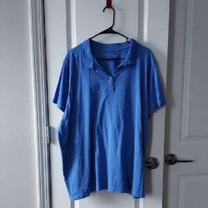 Woman Within Vibrant Blue Polo Shirt 2x